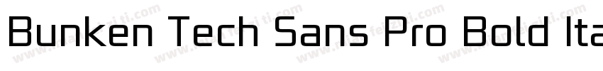 Bunken Tech Sans Pro Bold Italic字体转换